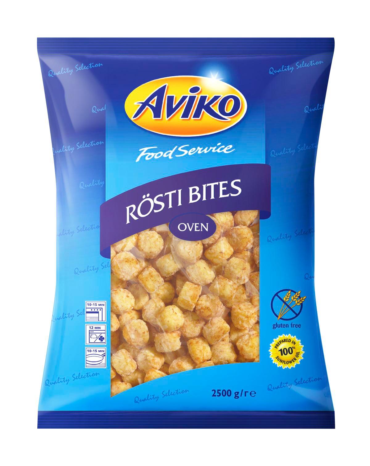 mini rosti bites aviko für ofen in verpackungsbeutel