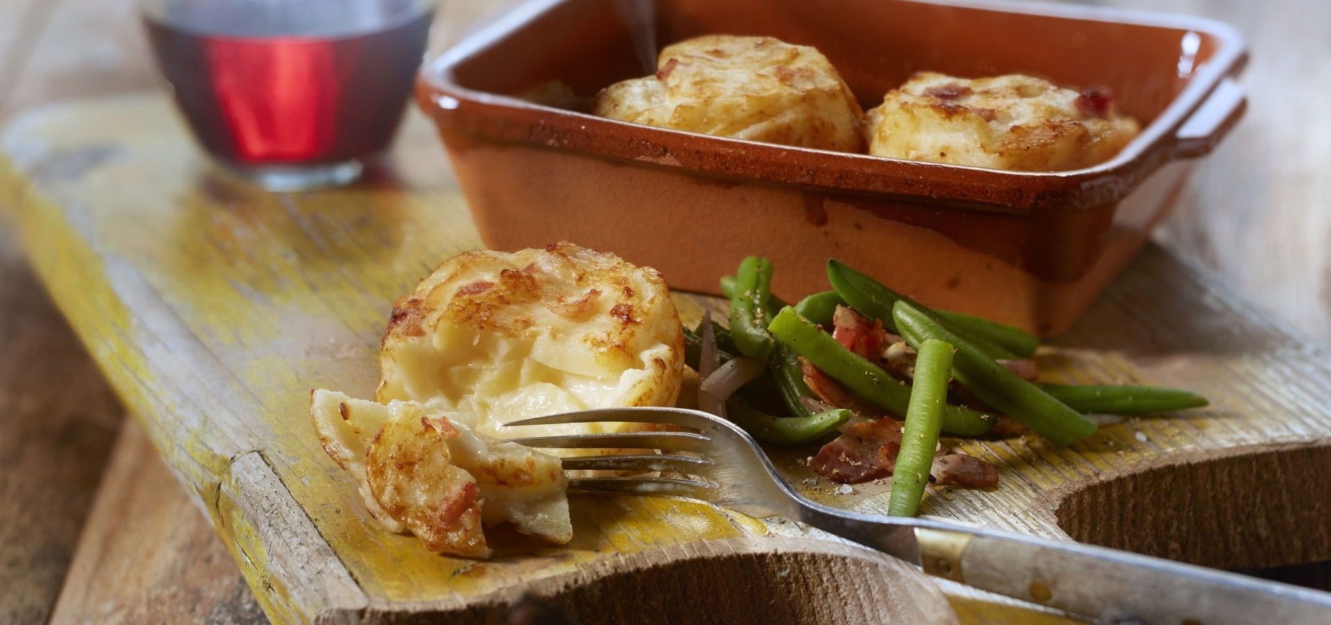 Tartiflette Gratin mit Käse und Speck 100g