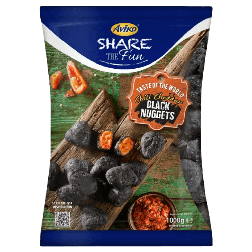 806373-Aviko chili cheddar black nuggets 1000g-packshot
