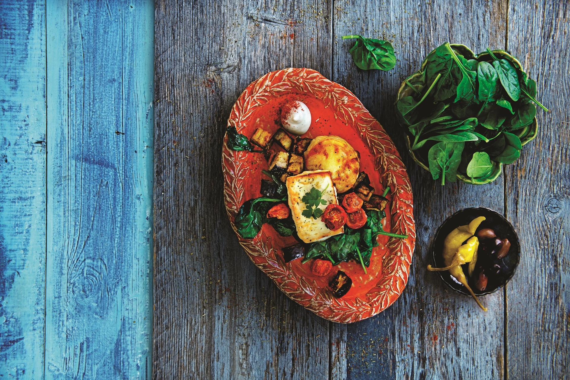 anwendung auf teller veganes one for all gratin aviko mit beilagen